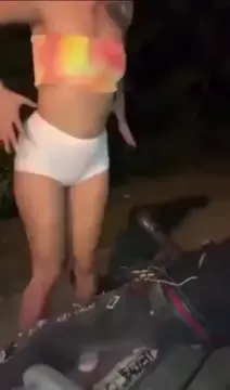 You were on a late night walk with your girlfriend through the park when you came across this black homeless guy jerking off