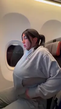 extra weight on the plane  - Free TikTok Porn Video