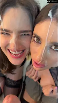 Sharing cum with her bestie