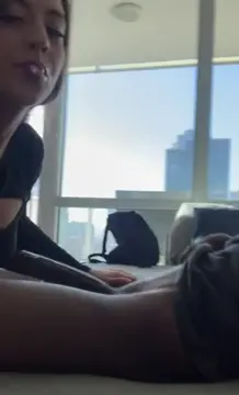 She loves sucking a BBC that needs more than two hands WhiteGirl_Sucking_BBC