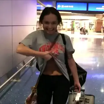 Cute Girl Flashing in Public