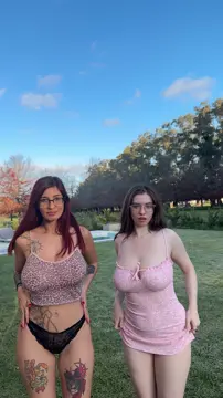 Just two girls taking it off where we shouldn’t... enjoy the view