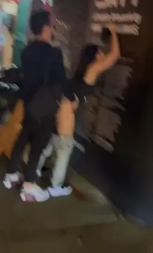 Rough fucking slut in the public place