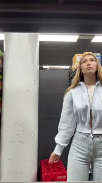 Sexy blonde in the store