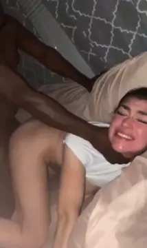 White slut railed by bbc in front of her bf